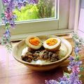 ☆なあなクック☆'s cooksnap of when they made ！！爆誕！！サバ缶入り半熟煮卵♪絶品♪.
