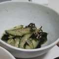 fu♪♪'s cooksnap of when they made 簡単！美味♪きゅうりとわかめの生姜酢和え.