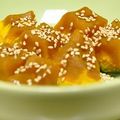 コッコおこ's cooksnap of when they made はちみつ×ゴマ☆冷凍かぼちゃ大学芋風.