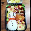 まどろ's cooksnap of when they made 雪だるま弁当.