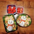 まどろ's cooksnap of when they made 雪だるま弁当.