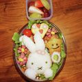 まどろ's cooksnap of when they made 簡単☆可愛い♪キャラ弁☆ミッフィー弁当☆.