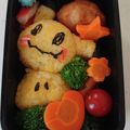 surumeio's cooksnap of when they made パパ奮闘キャラ弁　ポケモン◯ミミッキュ◯.