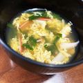 bb☆'s cooksnap of when they made ニラとカニかまの中華風卵スープ.