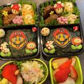 kasumimann's cooksnap of when they made キャラ弁＊マリオ フラワー弁当 型紙あり.
