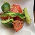 dollyj's cooksnap of when they made ＊トマトとたたき胡瓜のおかかポン酢和え＊.