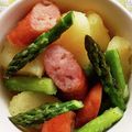 ゆきらっくま's cooksnap of when they made じゃがいもとアスパラとウィンナー炒め.