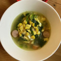こりんママ8's cooksnap of when they made 給食★ふわふわ卵とウインナーのスープ.