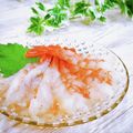 Satoco❋'s cooksnap of when they made 甘み引き立つ☆赤えびお刺身【捌き方有】.