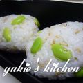 yukiはぴ's cooksnap of when they made ちりめんじゃこと枝豆のおにぎり.