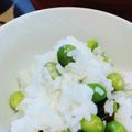 まみお✳'s cooksnap of when they made 色鮮やかなグリーンピースごはん.