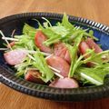やなぎだまこ's cooksnap of when they made 水菜サラダ☆ポークビッツレモン風味.