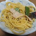 akane1013's cooksnap of when they made スナップエンドウとベーコンのパスタ♪.