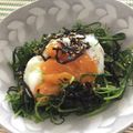 フジぽん's cooksnap of when they made おかひじき温玉のせ♡塩昆布ソースがけ.