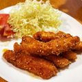 sakuhim's cooksnap of when they made やみつき！鶏のササミのごまスティック.