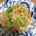 クイールクイール's cooksnap of when they made 包丁いらず♪鮭たまレタスチャーハン♡.