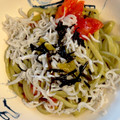 9ma9ma's cooksnap of when they made しらすとトマトの冷製パスタ風そうめん.