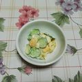 レオミウ's cooksnap of when they made ゆで卵ときゅうりの粒マスタード和え.