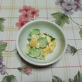 レオミウ's cooksnap of when they made ゆで卵ときゅうりの粒マスタード和え.