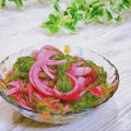 Satoco❋'s cooksnap of when they made めかぶとわかめの酢玉ねぎ和え♪.