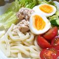 クリーピングタイム☆'s cooksnap of when they made 塩麹レモンツナマヨソースで❀サラダうどん.