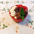 yesmama's cooksnap of when they made 醤油ソフト風パフェ　　塩クリーム醤油羊羹.