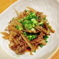 Emihann's cooksnap of when they made 牛肉とごぼうの時雨煮.