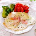 ジュリネ☆'s cooksnap of when they made ハム&チーズで極上目玉焼き♬.