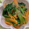 ゆいまーるん's cooksnap of when they made めんつゆで、ほうれん草&人参のおひたし.
