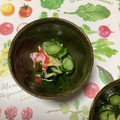 おはなすき's cooksnap of when they made きゅうりとカニカマ＆わかめの和え物.