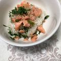 明日の風☆'s cooksnap of when they made 焼鮭と大葉の混ぜご飯.