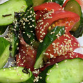 かちかちか's cooksnap of when they made トマトと胡瓜の塩昆布和え.