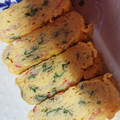 naki1227's cooksnap of when they made 三つ葉とカニカマの卵焼き.