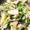 ゆりおく's cooksnap of when they made 即席10分♪豆苗＆豚肉＆きのこ中華炒め.