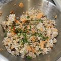 U_Uumi☆'s cooksnap of when they made お味噌で和えた鮭と大葉のおにぎり.