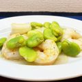 horseland's cooksnap of when they made そら豆とエビの炒め物.