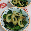 赤い電話's cooksnap of when they made 簡単!ちくわとほうれん草のカレー粉炒め.