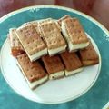 ﾓﾓ。's cooksnap of when they made ビスコで作る♡チーズケーキサンド.