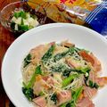 ルぴあ's cooksnap of when they made ほうれん草とベーコンのビーフン.