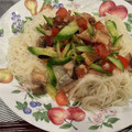 しば犬ちゃん's cooksnap of when they made さばとトマトのそうめん.