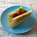かっちゃん杉's cooksnap of when they made ハンバーグとウインナーでトーストサンド.