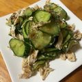ねむむ。's cooksnap of when they made 鶏ささみ＆きゅうりの梅ポン酢おかか和え.