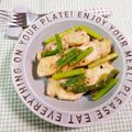 めぐ＊ぴぃ's cooksnap of when they made 焼肉のタレで！簡単にんにくの芽の豚肉炒め.