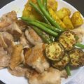 かわいい星優のママ's cooksnap of when they made お弁当★鶏肉1枚☆パリッ鶏塩焦がしポテト.