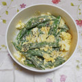 くネコまろす's cooksnap of when they made スナップエンドウとゆで玉子のマヨ和え.