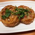 はなまるれいれい's cooksnap of when they made ポン酢でれんこんのツナマヨ挟み焼き.