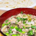 おぐママ♡'s cooksnap of when they made ラー油で♡豚バラと茄子のニラつけうどん.