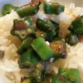かずくん☆'s cooksnap of when they made 簡単！ごはんに、お豆腐にオクラ.