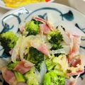 アップイエ's cooksnap of when they made 簡単！ブロッコリーと玉ねぎのベーコン炒め.