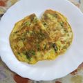 mmameco's cooksnap of when they made ゴーヤのワタのチヂミ風卵焼き.